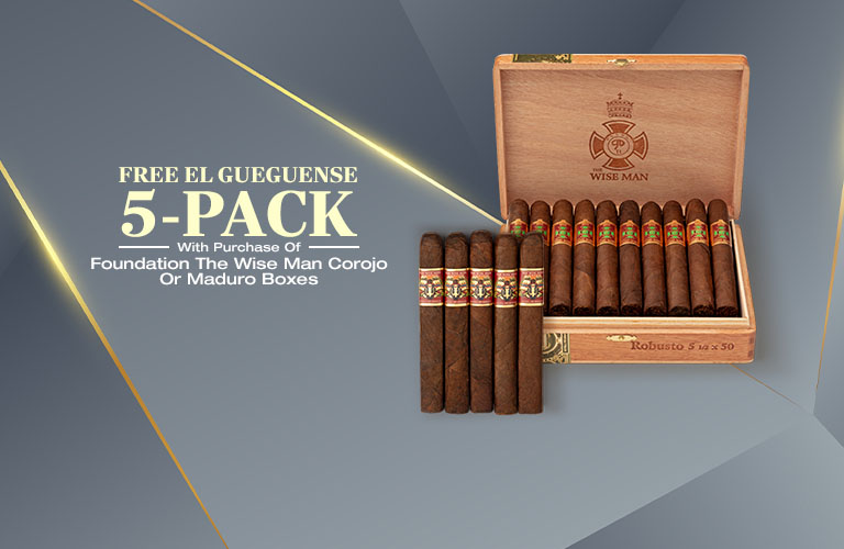 5 Cigars Free With Foundation